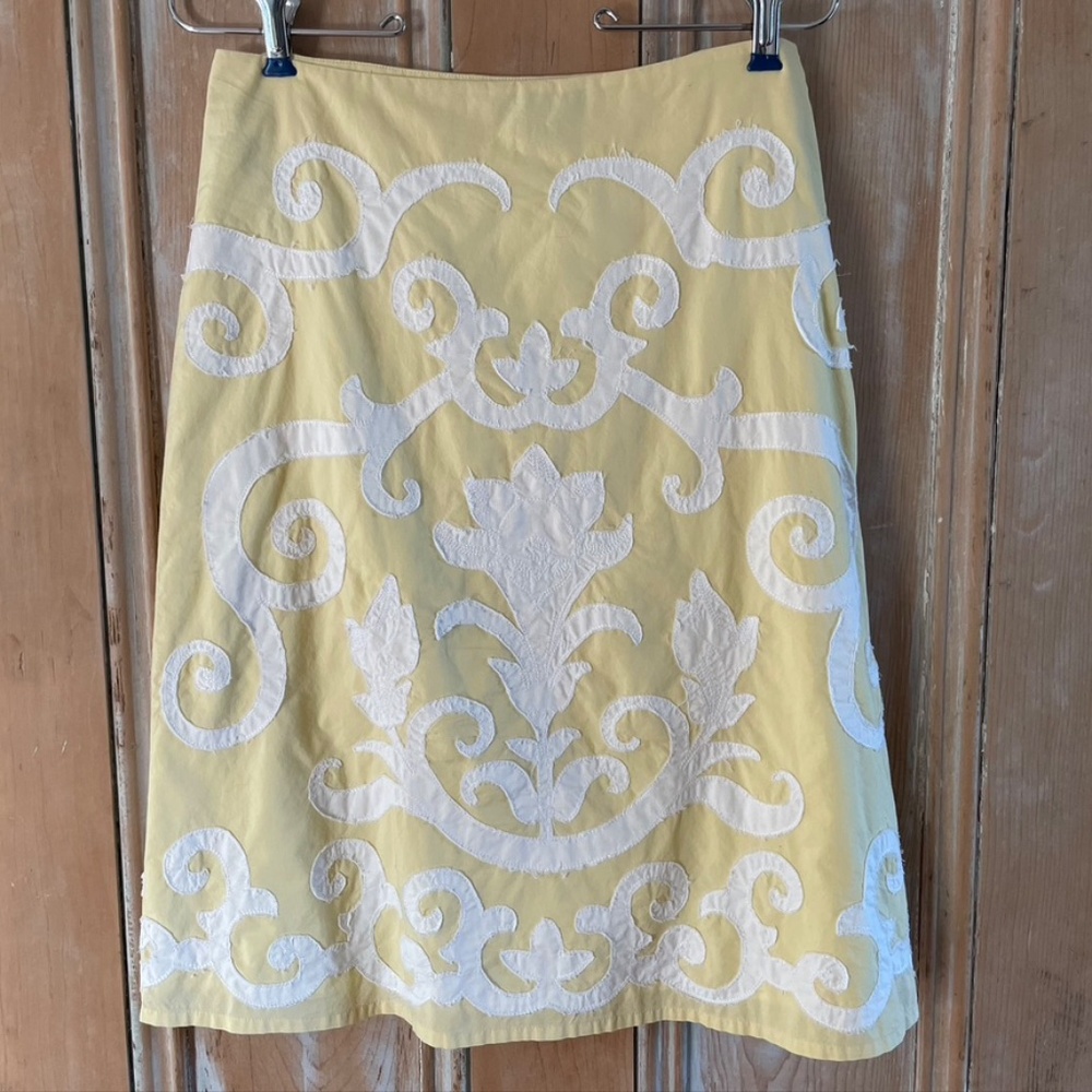 Boden Yellow A-Line Summer Skirt - Size 6L (UK10L) - See Size Chart